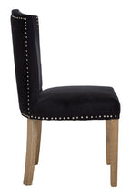 Black Dining Chair with Sculpted Back