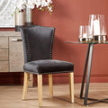 Black Dining Chair with Sculpted Back