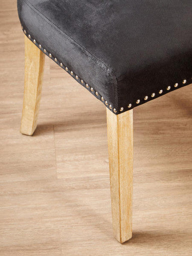 Black Dining Chair with Sculpted Back