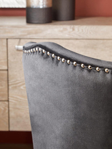 Black Dining Chair with Sculpted Back