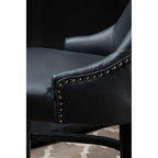 Charcoal Leather Effect Bar Chair
