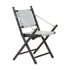 White Leather Chair with Wood Frame
