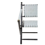 White Leather Chair with Wood Frame