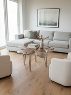 Silver Teak Wood Star Top Coffee Table with Steel Legs