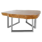 Natural Teak Wood Live Edge Coffee Table