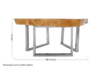 Natural Teak Wood Live Edge Coffee Table
