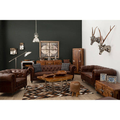 Natural Teak Wood Live Edge Coffee Table