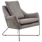 Grey Leather Effect Chair