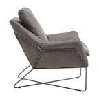 Grey Leather Effect Chair