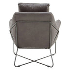 Grey Leather Effect Chair