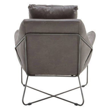 Grey Leather Effect Chair