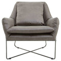 Grey Leather Effect Chair