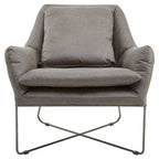 Grey Leather Effect Chair