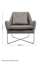 Grey Leather Effect Chair