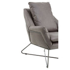Grey Leather Effect Chair