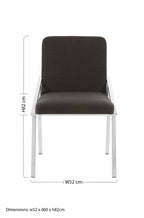 Black Fabric Dining Chair