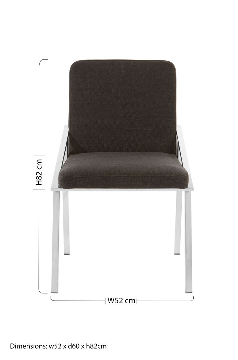 Black Fabric Dining Chair