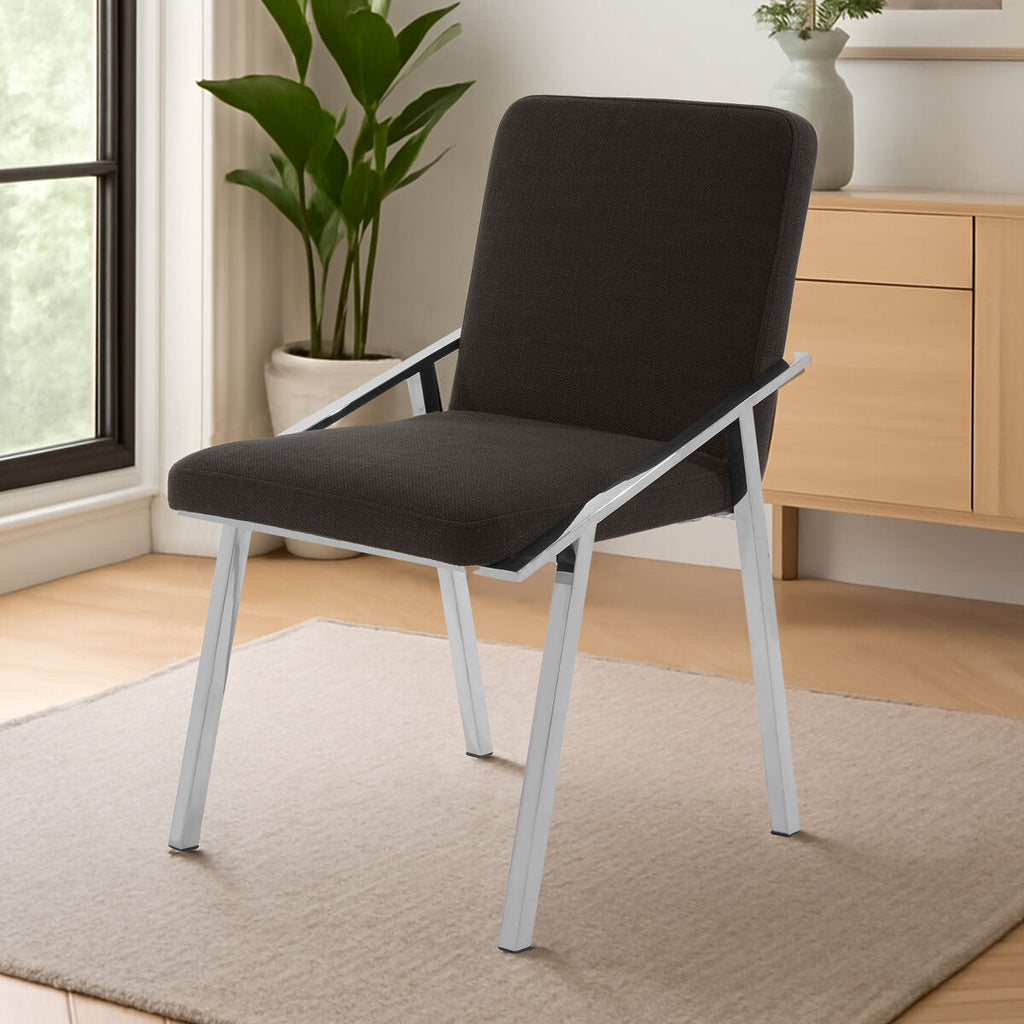 Black Fabric Dining Chair