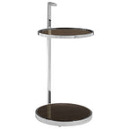 Black Marble and Glass 2 Tier Side Table
