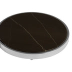 Black Marble and Glass 2 Tier Side Table