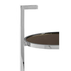 Black Marble and Glass 2 Tier Side Table