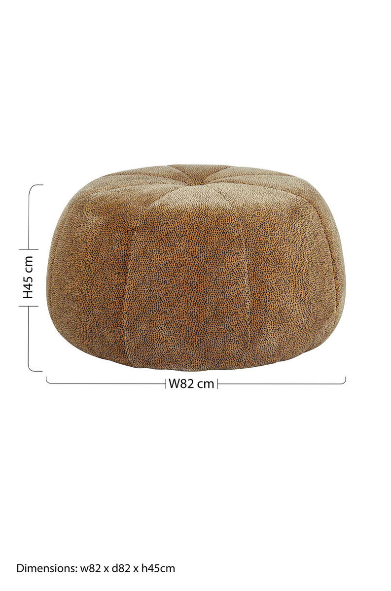 Leopard Print Pouffe