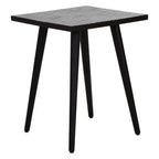 Black and White Top Bone Inlay Side Table with 4 Angular Legs