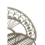 Grey Rattan Chair with Round Back