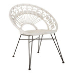 White Natural Rattan Chair