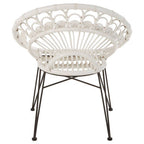 White Natural Rattan Chair