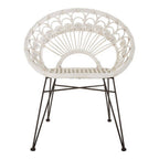 White Natural Rattan Chair