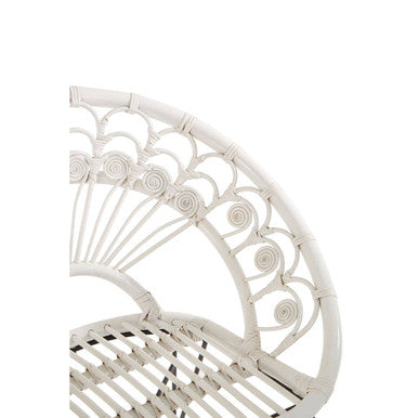 White Natural Rattan Chair