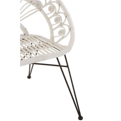 White Natural Rattan Chair