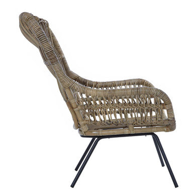 Grey Kubu Natural Rattan Chair