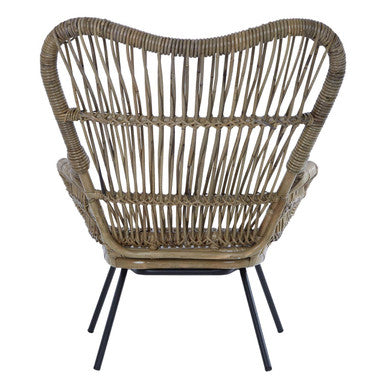 Grey Kubu Natural Rattan Chair