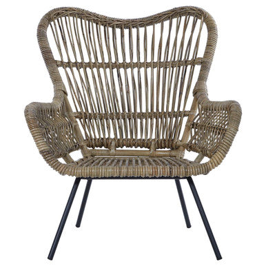 Grey Kubu Natural Rattan Chair