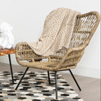 Grey Kubu Natural Rattan Chair