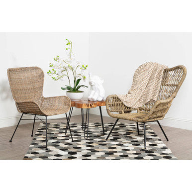 Grey Kubu Natural Rattan Chair