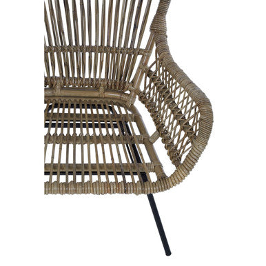 Grey Kubu Natural Rattan Chair