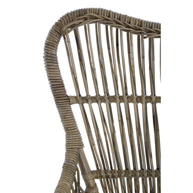 Grey Kubu Natural Rattan Chair