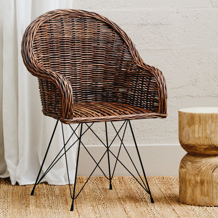 Dark Rattan Chair