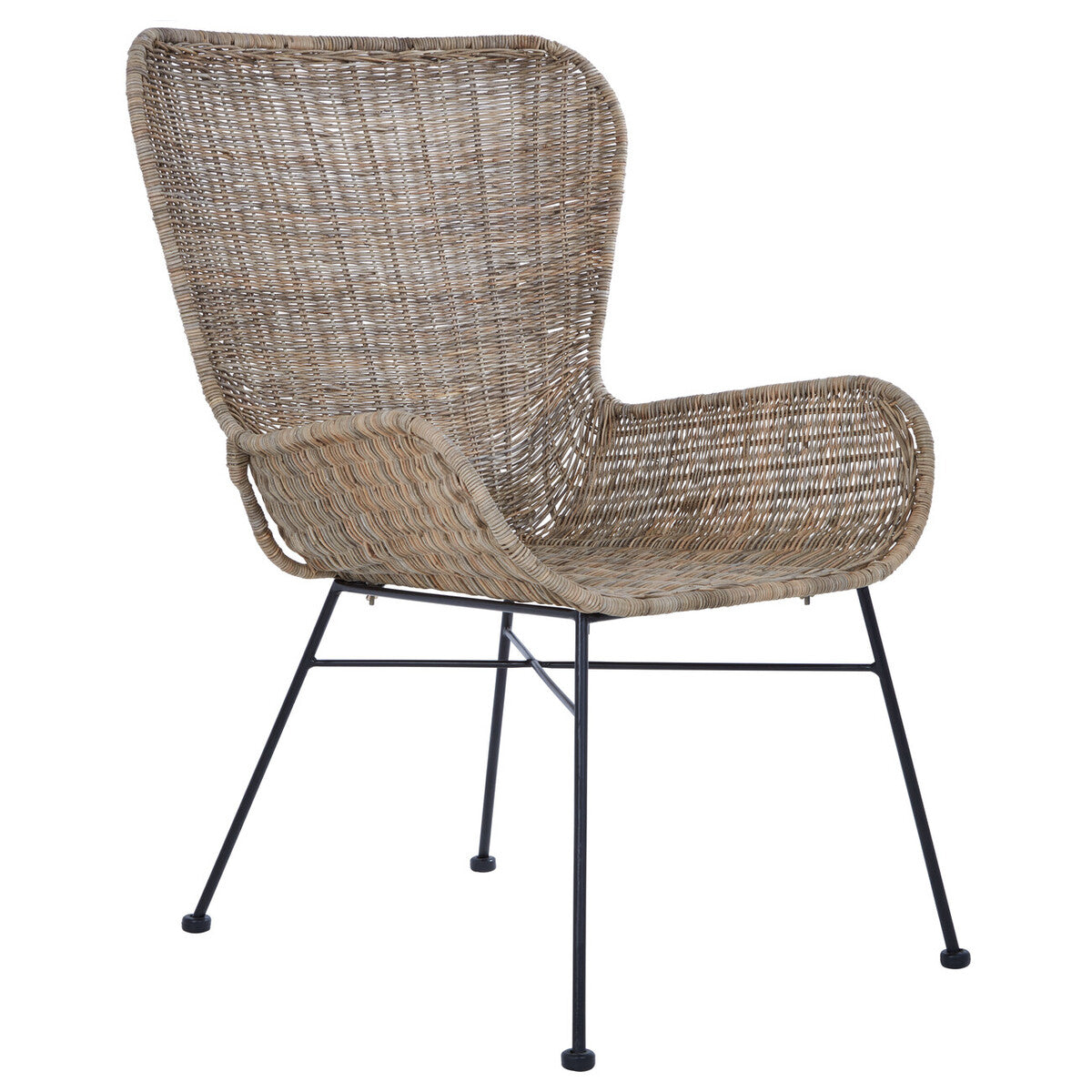 Curved Design Natural Rattan Chair