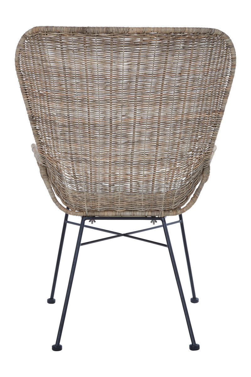 Curved Design Natural Rattan Chair