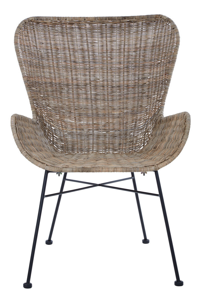 Curved Design Natural Rattan Chair
