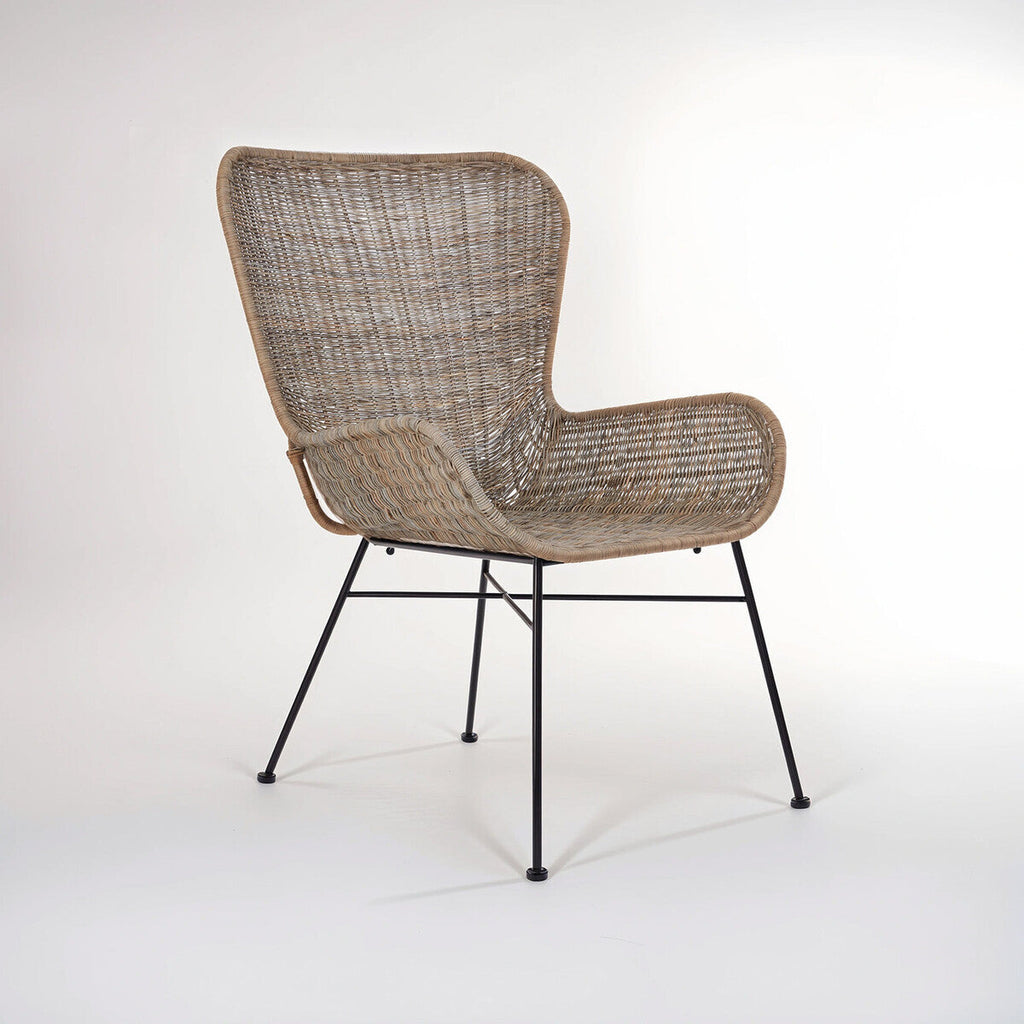Curved Design Natural Rattan Chair