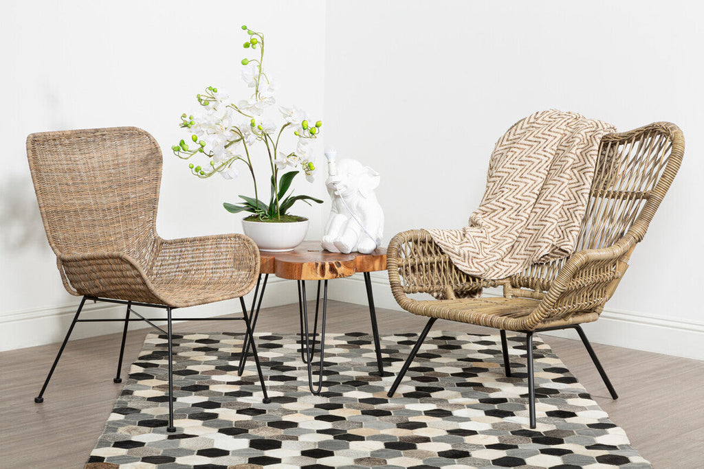 Curved Design Natural Rattan Chair