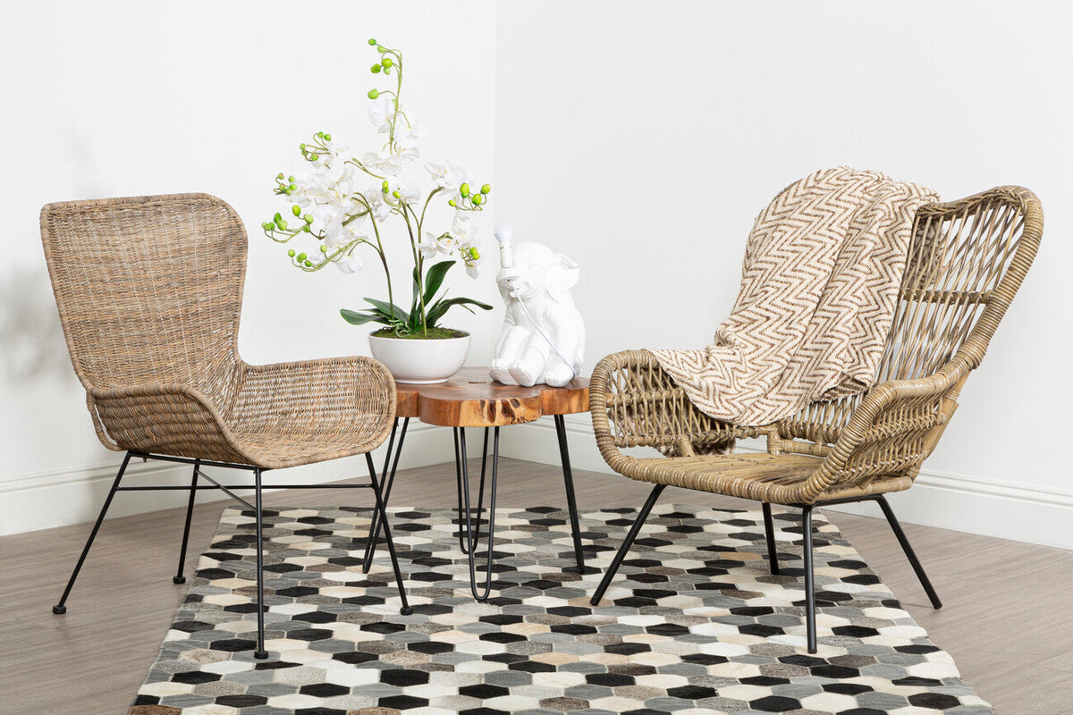 Curved Design Natural Rattan Chair