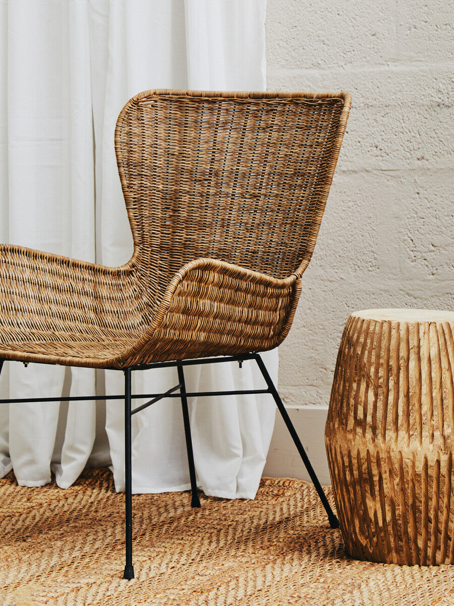 Curved Design Natural Rattan Chair