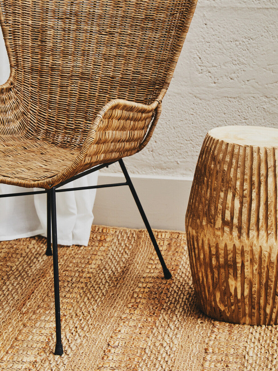 Curved Design Natural Rattan Chair