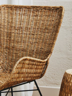 Curved Design Natural Rattan Chair